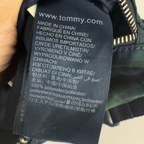 TOMMY JEANS Preppy Tartan Check Crest Logo Navy/Green Waist Bag Fanny Pack - Picture 5 of 7